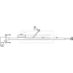 Brake Pad Sensor BORG & BECK BWL3052 for IVECO DAILY OE 2991854