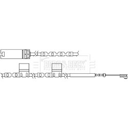 Brake Pad Sensor BORG & BECK BWL3053 for MINI MINI OE 34356792573