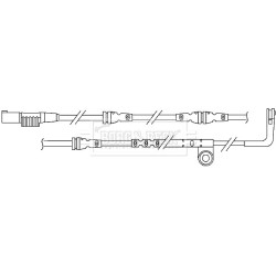 Brake Pad Sensor BORG & BECK BWL3056 for LAND ROVER RANGE ROVER