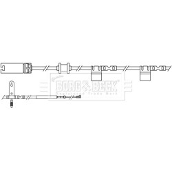 Brake Pad Sensor BORG & BECK BWL3061 for MINI MINI OE 34356792572