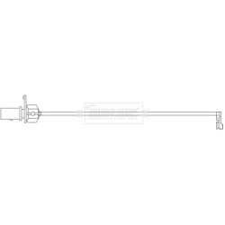 Brake Pad Sensor BORG & BECK BWL3062 for AUDI OE 8K0615121