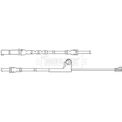 Brake Pad Sensor BORG & BECK BWL3065 for BMW X5