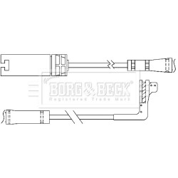 Brake Pad Sensor BORG & BECK BWL3067 for BMW 5 OE 34352283035