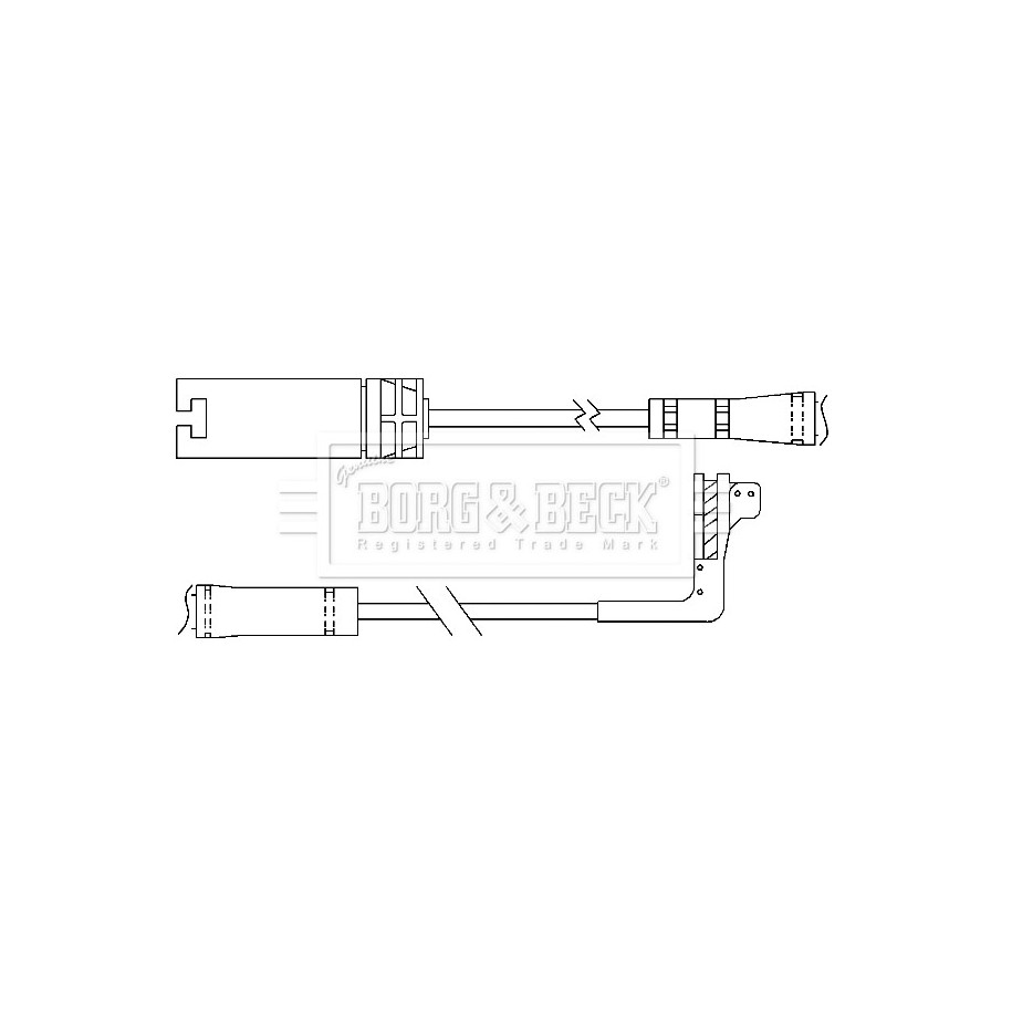 Brake Pad Sensor BORG & BECK BWL3067 for BMW 5 OE 34352283035