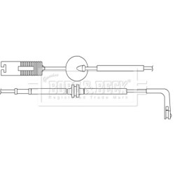 Brake Pad Sensor BORG & BECK BWL3070 for MG
