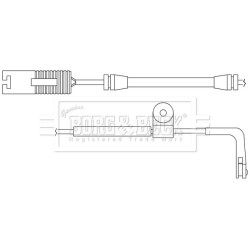 Brake Pad Sensor BORG & BECK BWL3071 for BMW 5 OE 34351163065