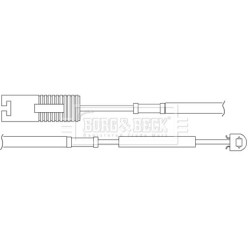 Brake Pad Sensor BORG & BECK BWL3073 for MG