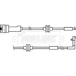Brake Pad Sensor BORG & BECK BWL3077 for VAUXHALL OMEGA OE 6238323