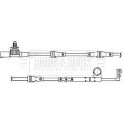 Brake Pad Sensor BORG & BECK BWL3086 for LAND ROVER RANGE ROVER