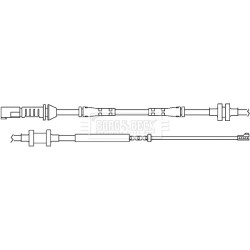 Brake Pad Sensor BORG & BECK BWL3100 for BMW 7 OE 34356791960