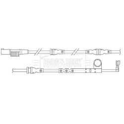 Brake Pad Sensor BORG & BECK BWL3116 for LAND ROVER RANGE ROVER