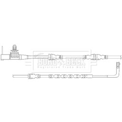 Brake Pad Sensor BORG & BECK BWL3118 for LAND ROVER OE LR033295
