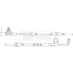 Brake Pad Sensor BORG & BECK BWL3119 for LAND ROVER RANGE ROVER