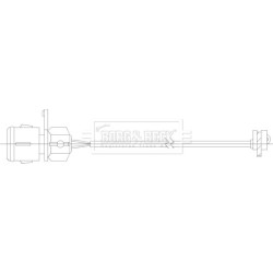 Brake Pad Sensor BORG & BECK BWL3120 for AUDI A8 OE 4D0615121