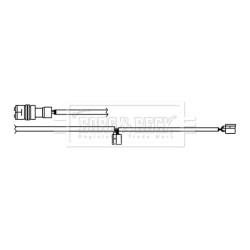 Brake Pad Sensor BORG & BECK BWL3126 for PORSCHE OE 99761275600