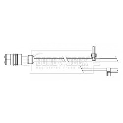 Brake Pad Sensor BORG & BECK BWL3130 for PORSCHE OE 99761267800