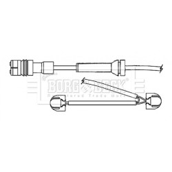 Brake Pad Sensor BORG & BECK BWL3134 for PORSCHE BOXSTER