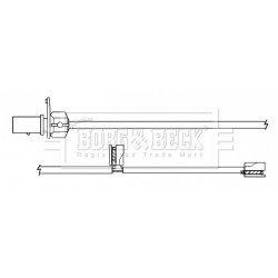 Brake Pad Sensor BORG & BECK BWL3139 for AUDI A6