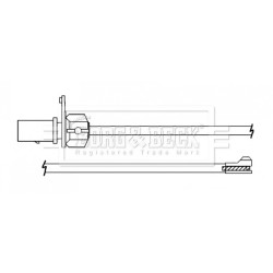 Brake Pad Sensor BORG & BECK BWL3140 for AUDI Q5 OE 8R0615121
