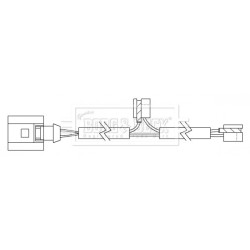 Brake Pad Sensor BORG & BECK BWL3153 for PORSCHE OE 99160916500