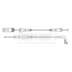 Brake Pad Sensor BORG & BECK BWL3158 for BMW 3 OE 34352283405