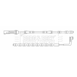 Brake Pad Sensor BORG & BECK BWL3159 for BMW 7 OE 34356775850