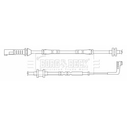 Brake Pad Sensor BORG & BECK BWL3160 for BMW 7 OE 34356775858