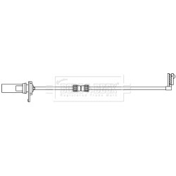 Brake Pad Sensor BORG & BECK BWL3162 for AUDI A6