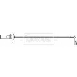 Brake Pad Sensor BORG & BECK BWL3163 for AUDI A6