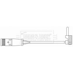 Brake Pad Sensor BORG & BECK BWL3165 for MERCEDES OE 2319050014