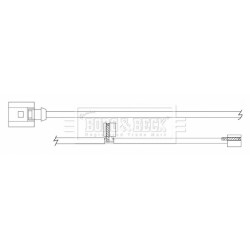 Brake Pad Sensor BORG & BECK BWL3168 for AUDI Q7 OE 95561236532