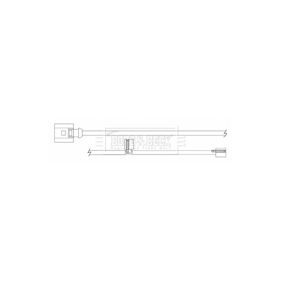 Brake Pad Sensor BORG & BECK BWL3168 for AUDI Q7 OE 95561236532