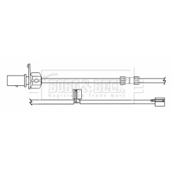 Brake Pad Sensor BORG & BECK BWL3169 for AUDI A8 OE 4H0615121M