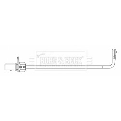 Brake Pad Sensor BORG & BECK BWL3176 for AUDI OE 8W0615121H