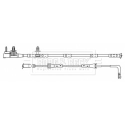 Brake Pad Sensor BORG & BECK BWL3179 for JAGUAR XE