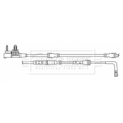 Brake Pad Sensor BORG & BECK BWL3180 for JAGUAR XE OE T2H2092