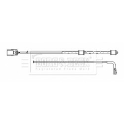 Brake Pad Sensor BORG & BECK BWL3181 for JAGUAR F-TYPE OE C2D29140