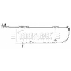 Brake Pad Sensor BORG & BECK BWL3183 for LAND ROVER RANGE ROVER