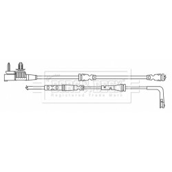 Brake Pad Sensor BORG & BECK BWL3184 for JAGUAR