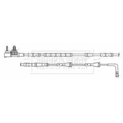 Brake Pad Sensor BORG & BECK BWL3186 for JAGUAR