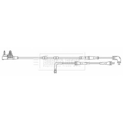 Brake Pad Sensor BORG & BECK BWL3191 for LAND ROVER RANGE ROVER