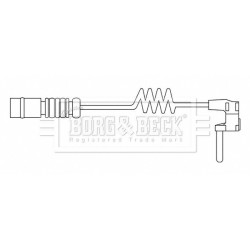 Brake Pad Sensor BORG & BECK BWL3195 for MERCEDES M-CLASS