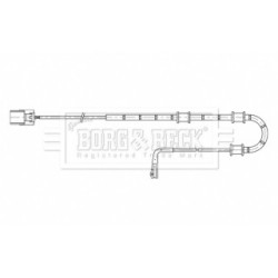 Brake Pad Sensor BORG & BECK BWL3198 for JAGUAR XJ OE C2D37743