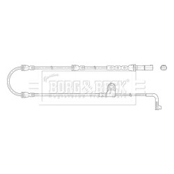 Brake Pad Sensor BORG & BECK BWL3206 for BMW X5
