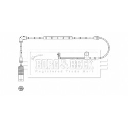 Brake Pad Sensor BORG & BECK BWL3211 for LAND ROVER RANGE ROVER