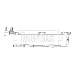 Brake Pad Sensor BORG & BECK BWL3214 for JAGUAR XE