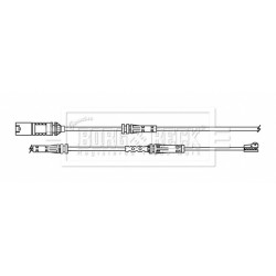 Brake Pad Sensor BORG & BECK BWL3215 for BMW X3 OE 34356870350
