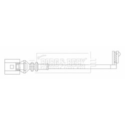 Brake Pad Sensor BORG & BECK BWL3218 for MAN
