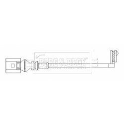 Brake Pad Sensor BORG & BECK BWL3219 for MAN