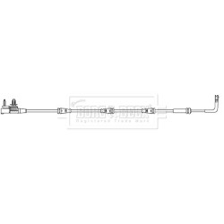Brake Pad Sensor BORG & BECK BWL3224 for JAGUAR I-PACE OE T4K4054